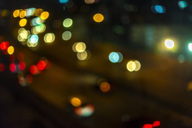 şehirde yolda akşam trafiği Blur bokeh soyut., gece sahnesi., Blur görüntüleri Focus değil