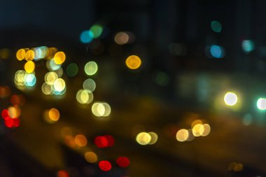şehirde yolda akşam trafiği Blur bokeh soyut., gece sahnesi., Blur görüntüleri Focus değil