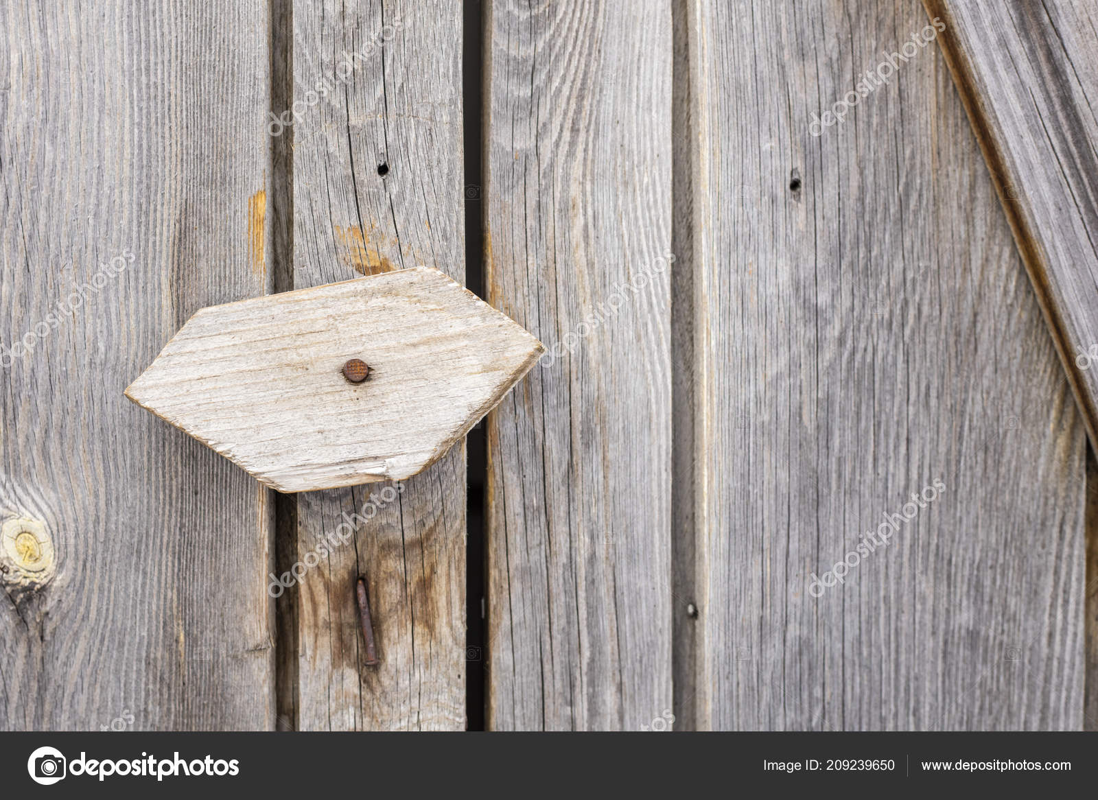 Wooden Door Lock Old Wooden Fence Security Stock Photo