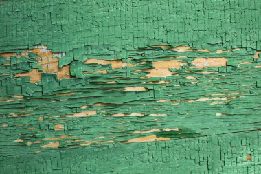 Doku eski Yeşil Ahşap ahşap arka plan doku, peeling boya ile yüzey boyalı 