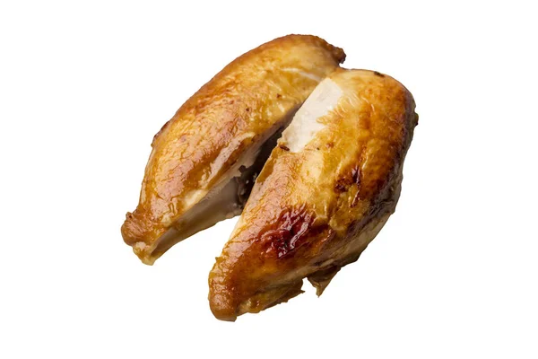 Ψητό Στήθος Κοτόπουλου Μια Χρυσή Κρούστα Απομονωμένο Αντικείμενο — Φωτογραφία Αρχείου