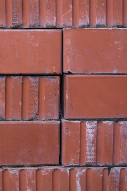 Yeni kırmızı tuğla. Doku, arka plan