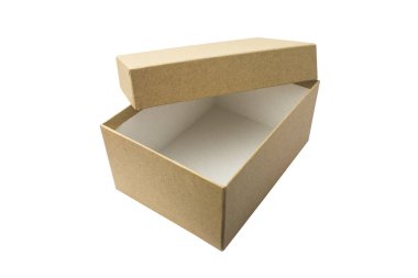 Karton kutular, beyaz arka plan üzerinde. Oluklu karton. İzole