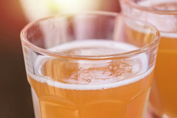 Glass Orange Carbonated Drink Close — Stock Photo, Image