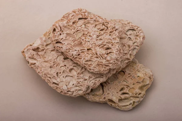 Doğal taş deniz hayvanlarının kabukları ile. Arka plan doku 