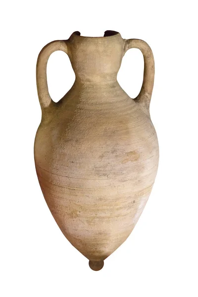 Greek Ceramic Vessel White Background Isolated Object — Stock Photo, Image