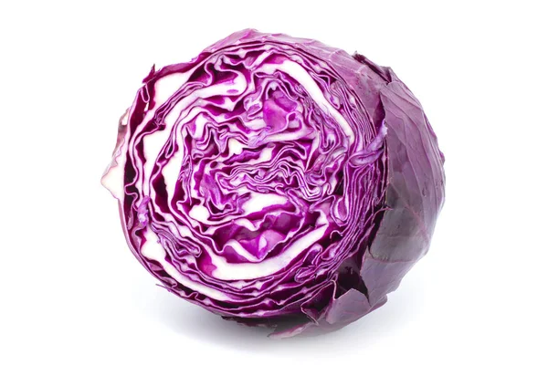 Head Red Cabbage Section Light Background — Stock Photo, Image