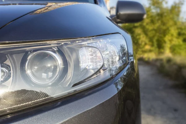 Car Headlights Exterior Detail Copy Space — Stock Photo, Image