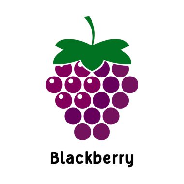 BlackBerry logosu beyaz zemin üzerinde. Berry vektör tasarım, illüstrasyon