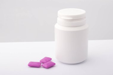 Plastik Ambalaj balonlu sakız tasarımınız için temiz. Mockup. Kopya alanı