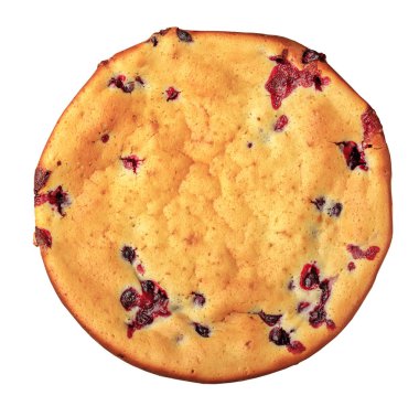 Beyaz arka planda elmalı turta. Yalıtılmış nesne