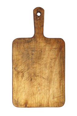 Eski rustik ahşap mutfak tahtası. yalıtılmış nesne