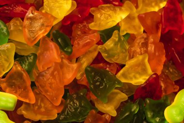 Bir maske, kötü bir canavar şeklinde renk marmelat. Arka Plan Dokusu