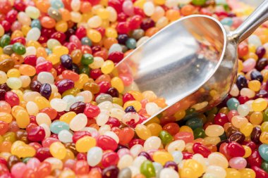 Çok renkli lolipop, çiğnenmiş şeker. Arka Plan Dokusu