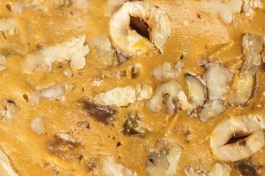 Fındık ile tatlı fıstık ezmesi desen. Arka Plan Dokusu