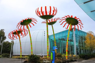 Seattle, Washington, Abd - 6 Ekim 2016: Seattle'daki Space Needle parkında Sonic Bloom ekranı