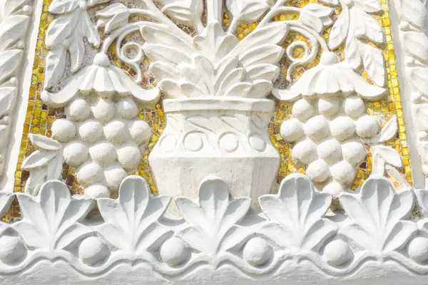 Деталь Архітектурного Оздоблення Будівель Штукатурка Мозаїчні Прикраси — стокове фото