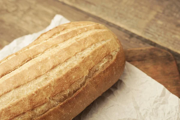 Dlouho Tradiční Pečený Bílý Chléb Kopírovat Místo Tónování — Stock fotografie