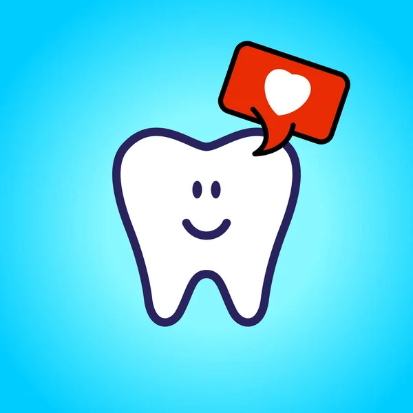 Chráněný Zub Zdravý Bílý Šťastný Zub Zubní Lékařství Ústní Hygiena — Stockový vektor