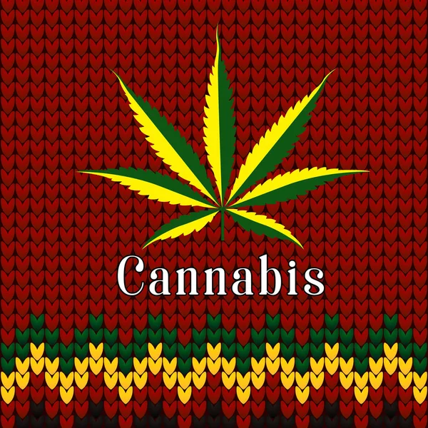 Abstrato Conceito Design Logotipo Folha Cannabis Projeto Cânhamo Universal Fundo —  Vetores de Stock