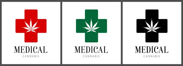 Cáñamo Marihuana Cannabis Hoja Plana Icono Hierba Medicinal Hierba Ilustración — Vector de stock