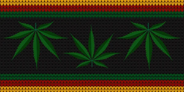 Fundo Malha Multicolorido Com Folhas Cannabis Ilustração Vetorial —  Vetores de Stock