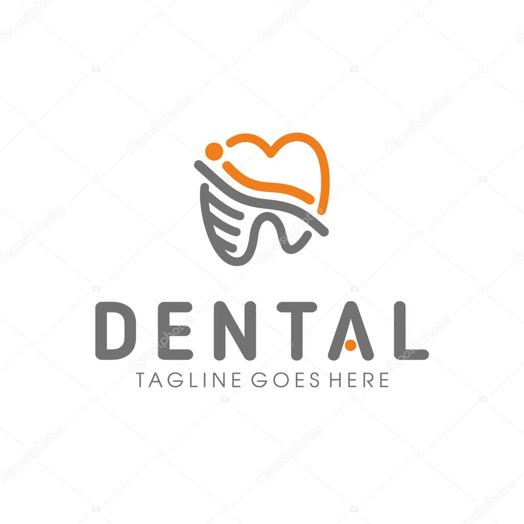 Logo of the dental company. Vector illustration