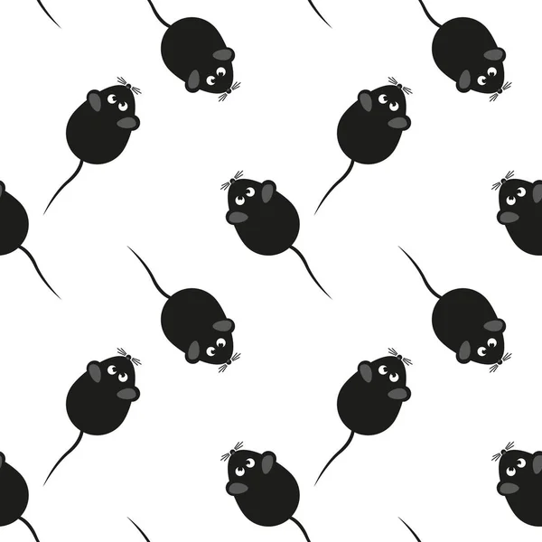 マウスとのシームレスなパターン ベクトルイラスト — ストックベクタ