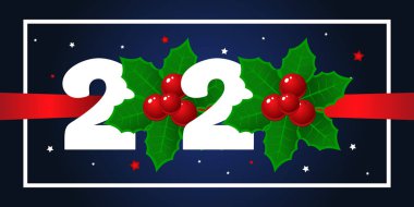 2020 Yeni yıl arka plan. Şablon tebrik kartı, broşür veya afiş. Vektör çizimi