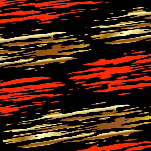 Абстрактный Фон Золотыми Красными Полосками Черном Фоне Поздравительная Открытка Брошюра — стоковый вектор
