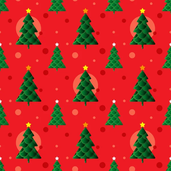 Fond Noël Sans Couture Avec Des Arbres Noël Verts Sur — Image vectorielle