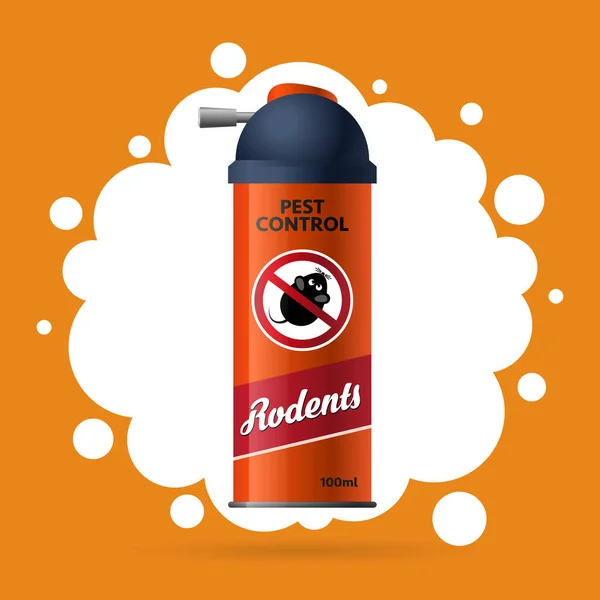 Can Aerosol Fight Rodents Rats Mice Pest Control Repellent Spray — Stock Vector