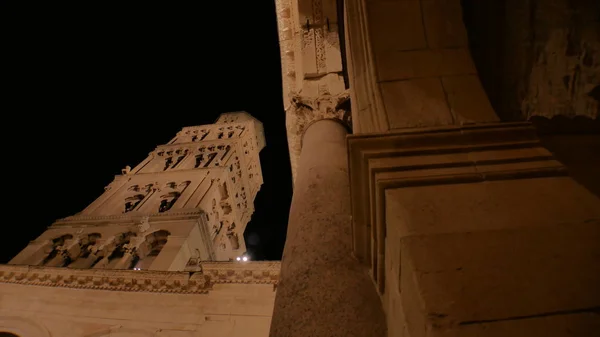 Diokletianspalast Der Nacht Split Kroatien Diokletianspalast Ist Ein Alter Palast — Stockfoto