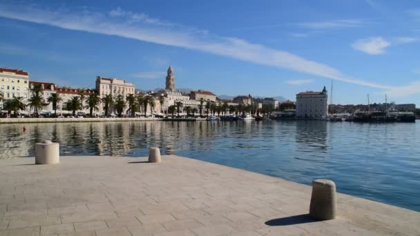 Panoramisch Uitzicht Split Kroatië — Stockvideo