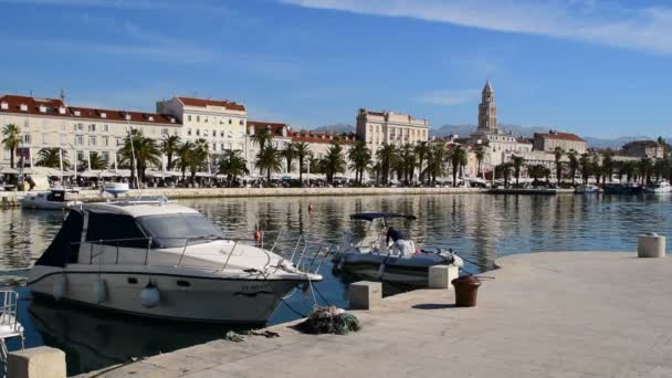 Πανοραμική Θέα Στο Σπλιτ Κροατία Οκτωβρίου 2017 — Αρχείο Βίντεο