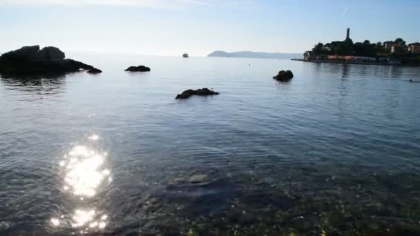 Панорама Моря Сплите Хорватия — стоковое видео