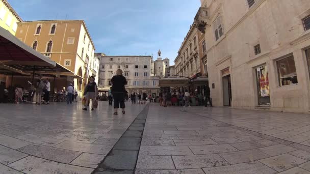 People Square Split Chorwacja Października 2017 — Wideo stockowe