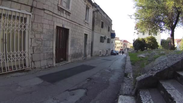 Pessoas Passam Pelas Ruas Split Croácia Outubro 2017 — Vídeo de Stock