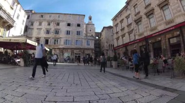 hızlandırılmış video - Halk Meydanı, Split, Hırvatistan 20 Ekim 2017