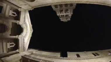 Diocletianus Sarayı ve Katedrali, Saint Domnius adlı gece Split, Hırvatistan 20 Ekim 2017