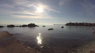 deniz ve sahil Split, Hırvatistan 20 Ekim 2017