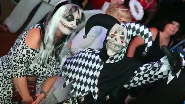 Taniec Joker Kostium Happy Halloween People Kostiumy Halloween Party Klubie — Wideo stockowe