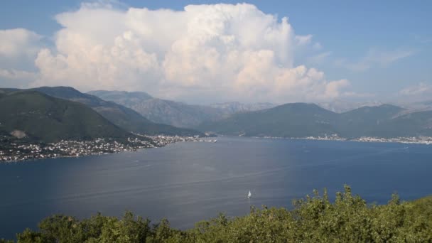 Belleza Bahía Kotor Montenegro — Vídeos de Stock