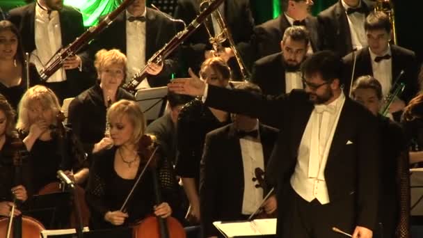 Opera Sanatçısı Orkestra Eylül 2017 Zrenjanin Sırbistan — Stok video