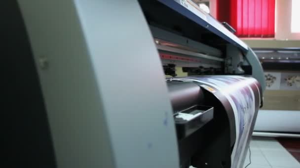 Inkjet Printer Printing Fabric Textile Industry — Stock Video