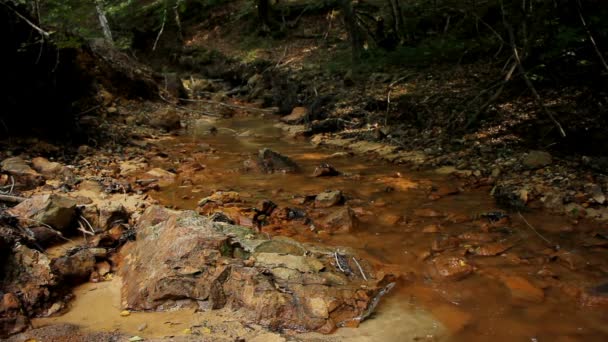 Ruisseau Dans Localité Ville Diable Serbie Couleur Rouge Jeté Fois — Video