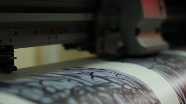Inkjet Printer Printing Fabric Textile Industry — Stock Video