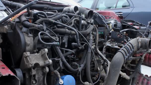 Despojado Parte Delantera Del Coche — Vídeos de Stock