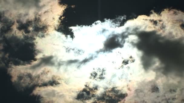 Cielo Azul Nubes Movimiento Sol — Vídeo de stock