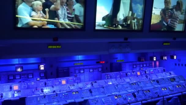 Αίθουσα Ελέγχου Κένεντι Space Center Φλόριντα Ηνωμένες Πολιτείες — Αρχείο Βίντεο